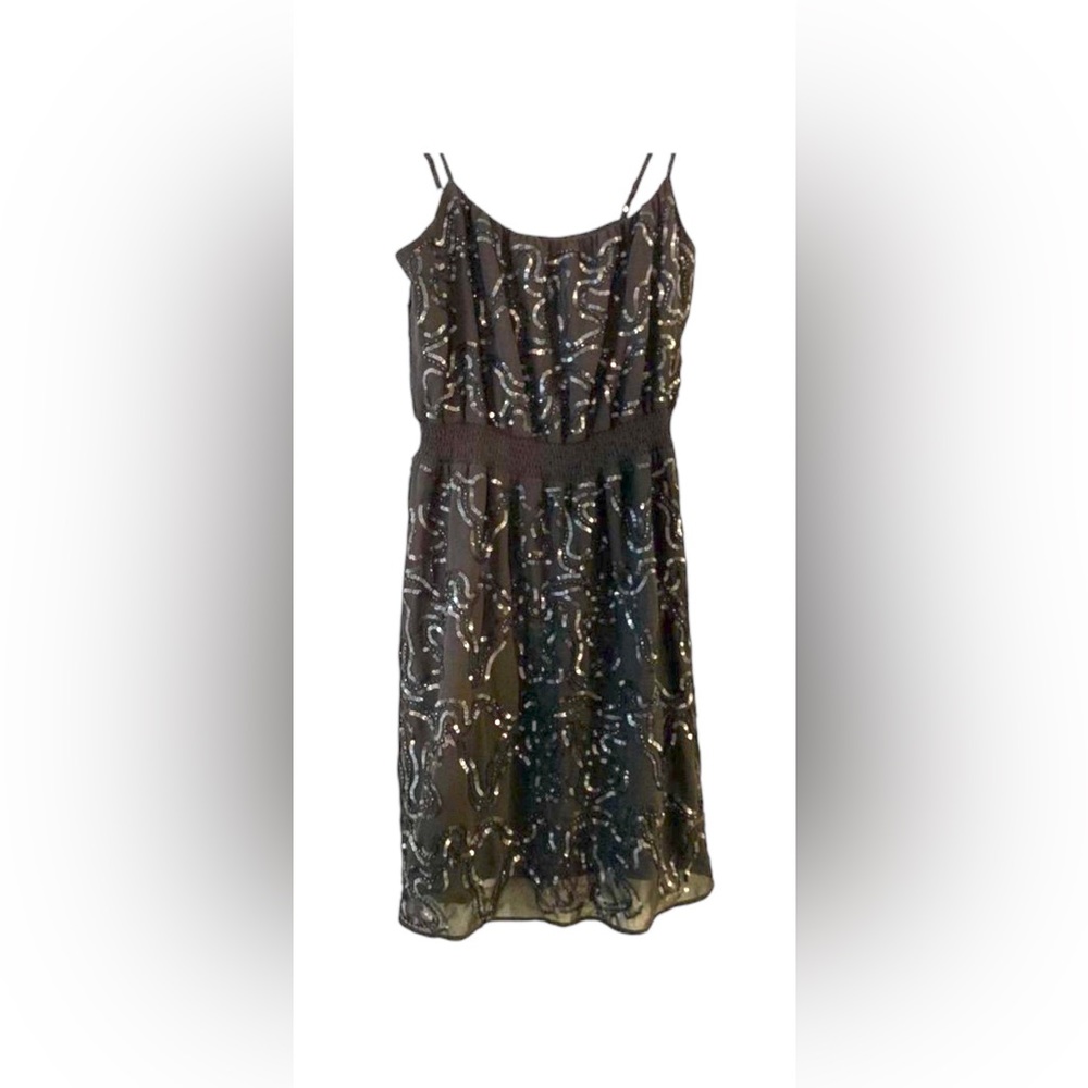 MM Couture by Miss Me Little Black Sequin and Beaded Dress Size Small
